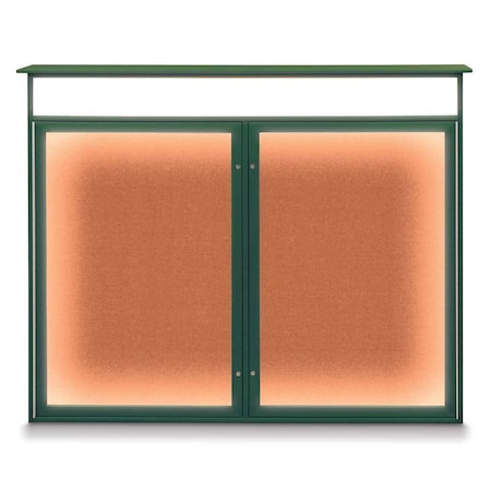 United Visual Products Open Faced Traditional Rounded Corkboard UV645ARC-BRONZE-COBACC